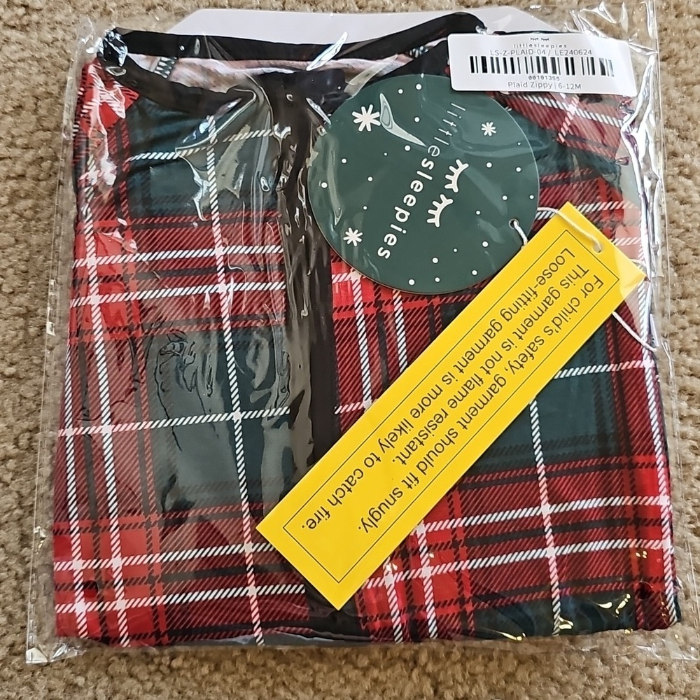 Little Sleepies Fireside Plaid Bamboo Zippy 6 12 Months